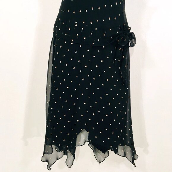 VTG 90’s Jonathan Martin Sz 10 Chiffon Drop Waist Dress Fairy Whimsy Bias Cut - Picture 4 of 14